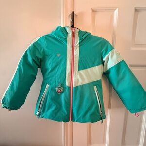 Obermeyer Aqua and Pink Insulated Waterproof Ski Jacket